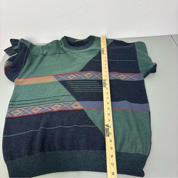 Blainroe Ireland Men's Wool Cotton Sweater Geometric VTG 42/L - Picture 8 of 8
